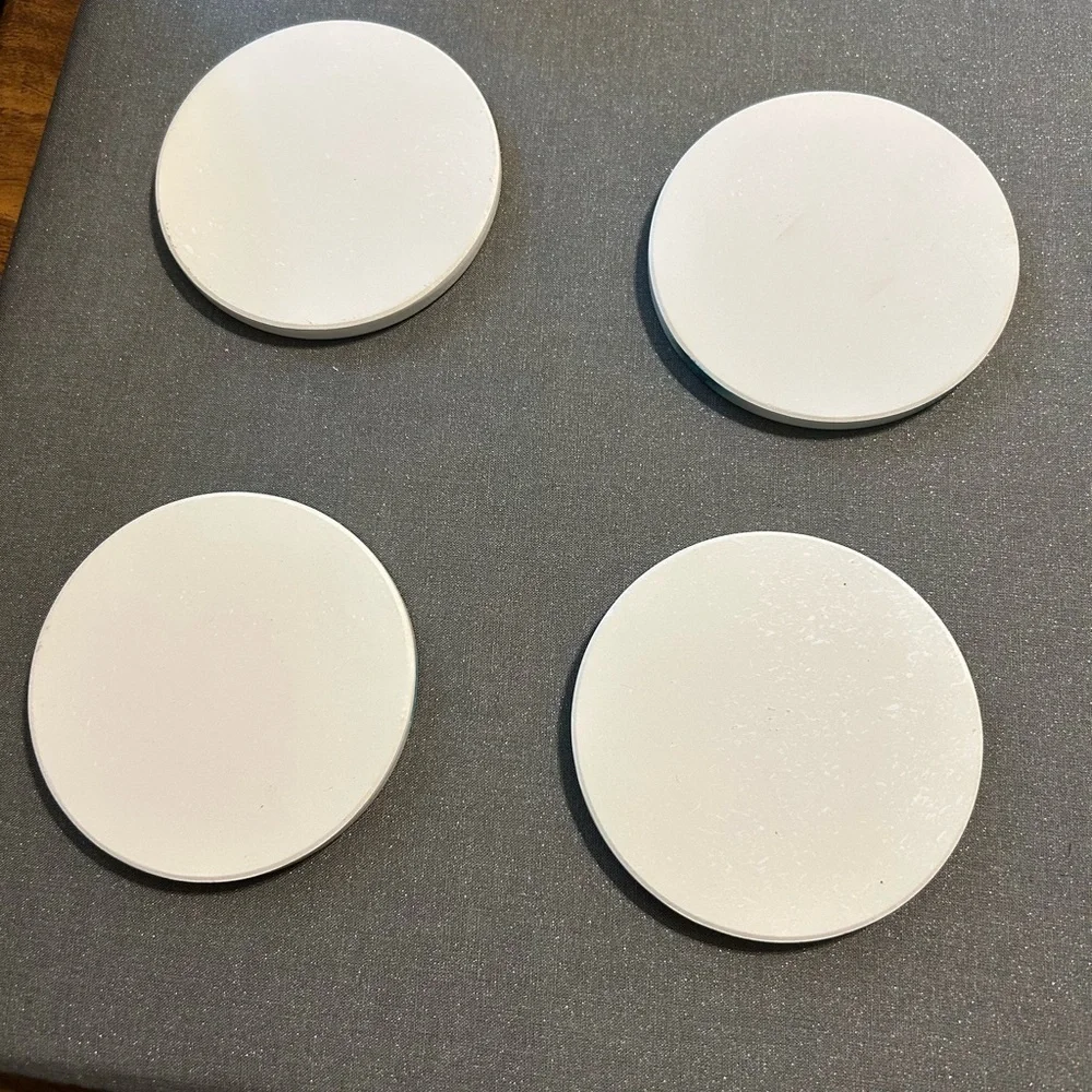 Seashell ceramic Coasters Set of 4 Blue orange‎ New
